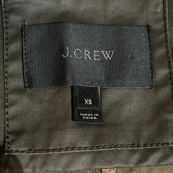 NEW J. Crew BLACK LABEL Downtown Field Utility Jacket Wax Coated Army Green - Picture 12 of 16